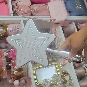 Jeffree Star Silver handheld mirror